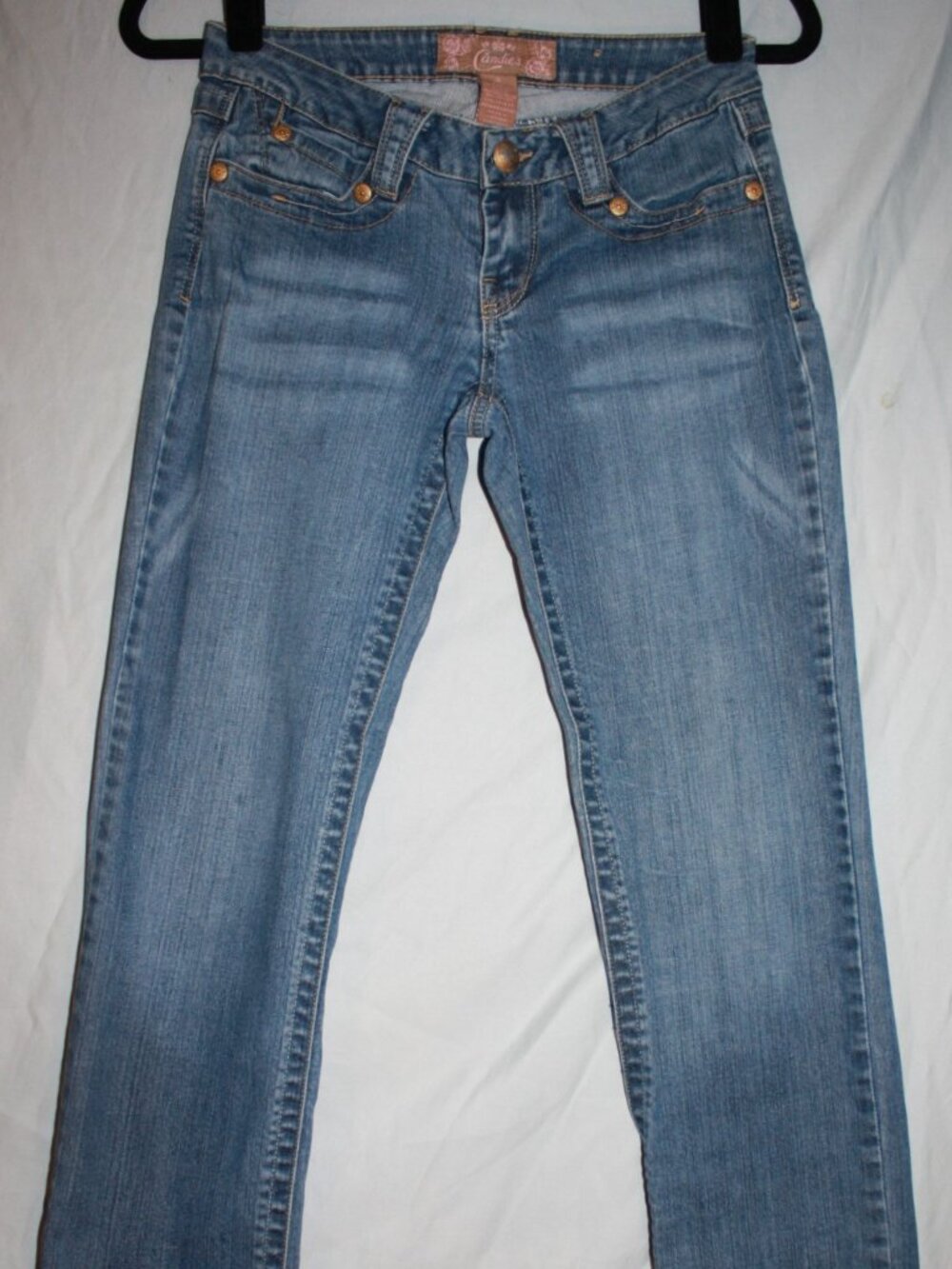 Candie"s Y2K Mid Rise Embroidered Accents Bootcut Jeans, Size 3 Juniors